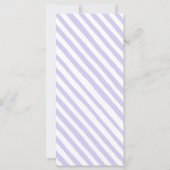 Cartes de menu mariage violet lavande fleurie (Dos)