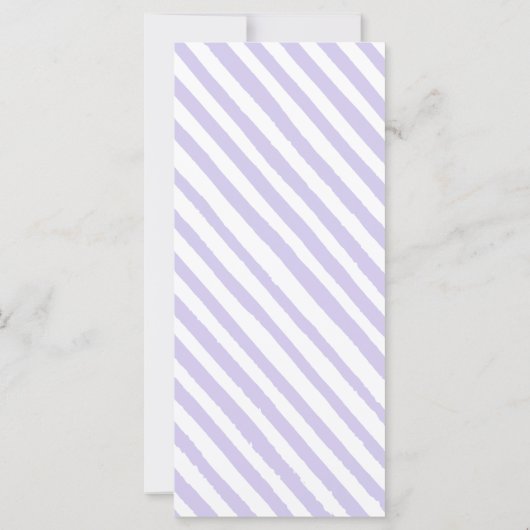 Cartes de menu mariage violet lavande fleurie (Dos)