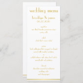 Cartes De Menu Mariages Gatsby Grandes Et Blanches (Devant / Derrière)