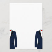 Cartes De Menu Mariages Gay Bleu Et Blanc (Dos)