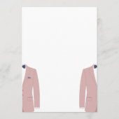 Cartes De Menu Mariages Gay Rose Et Bleu (Dos)