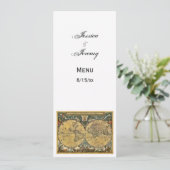 Cartes de menu Monde antique blanc #2 (Debout devant)