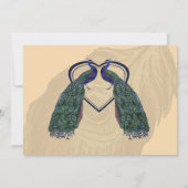 Cartes de menu Peacock Vintages (Dos)