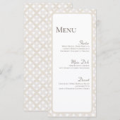 Cartes de menu personnalisées Boho Mariage (Devant / Derrière)