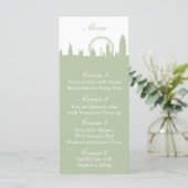 Cartes de menu personnalisées de London Skyline Sa (Debout devant)