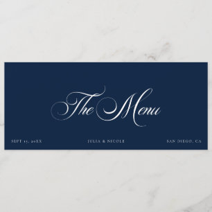 Cartes de menu pour invités de mariage en ivoire b