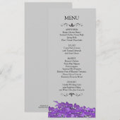 Cartes de menu pour réception de mariage (Devant / Derrière)