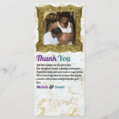 Cartes de menu Purple & Turquoise Élégant (Dos)