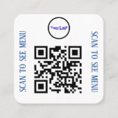 Cartes de menu QR Code pour restaurants et cafés (Devant)