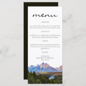 Cartes de menu Rustic Mountain (Devant / Derrière)