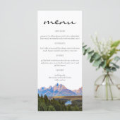 Cartes de menu Rustic Mountain (Debout devant)