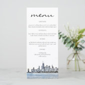 Cartes de menu Skyline de Chicago (Debout devant)