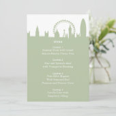 Cartes de menu Skyline de Londres (Debout devant)