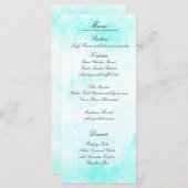 Cartes de menu "Trésor Turquoise" (Devant / Derrière)