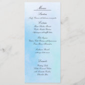 Cartes de menu "True Love Blue" (Devant)