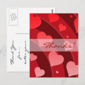 Cartes de Merci Arc-en-ciel des coeurs (Devant / Derrière)