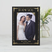 Cartes de Merci Art Déco Gold Foil (Debout devant)