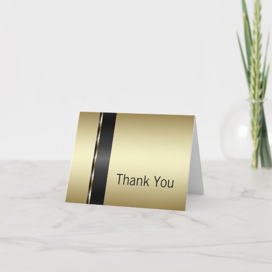 Cartes de Merci Black & Gold (Devant)