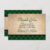 Cartes de Merci Celtic Plaid (Devant / Derrière)