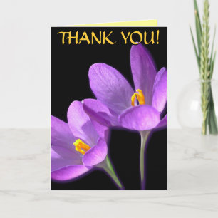 Cartes de Merci Crocus Flower Carte de voeux perso