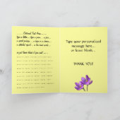 Cartes de Merci Crocus Flower Carte de voeux perso (Intérieur)