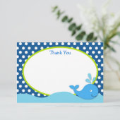 Cartes de Merci d'anniversaire de baleine (Debout devant)