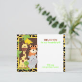 Cartes de Merci de baby shower d'amis de jungle de (Debout devant)