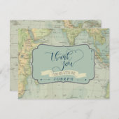 Cartes de Merci de baby shower d'aventure (Devant / Derrière)