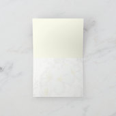 Cartes de Merci de blanc de Flourish de Plumeria (Intérieur)