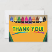 Cartes de Merci de boîte de crayon (Dos)