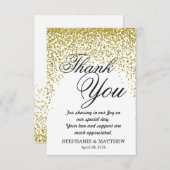 Cartes de Merci de confettis de parties (Devant / Derrière)