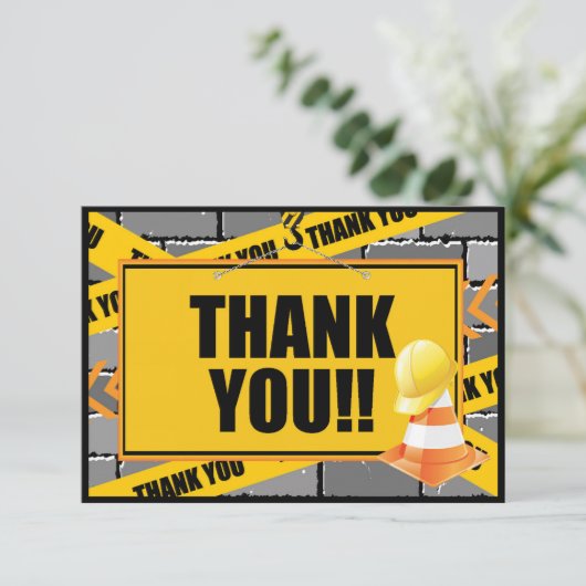 Cartes de Merci de construction (Debout devant)