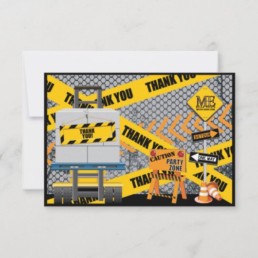 Cartes de Merci de construction (Dos)