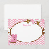 Cartes de Merci de cow-girl (Devant / Derrière)