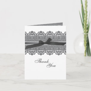 Cartes de Merci de dentelle et de ruban