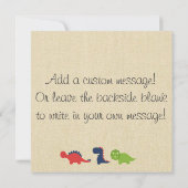 Cartes de Merci de dinosaure (Dos)