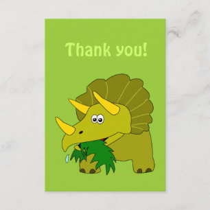 Cartes de Merci de dinosaure de bande dessinée de