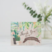 Cartes de Merci de douche de désert de cactus (Debout devant)