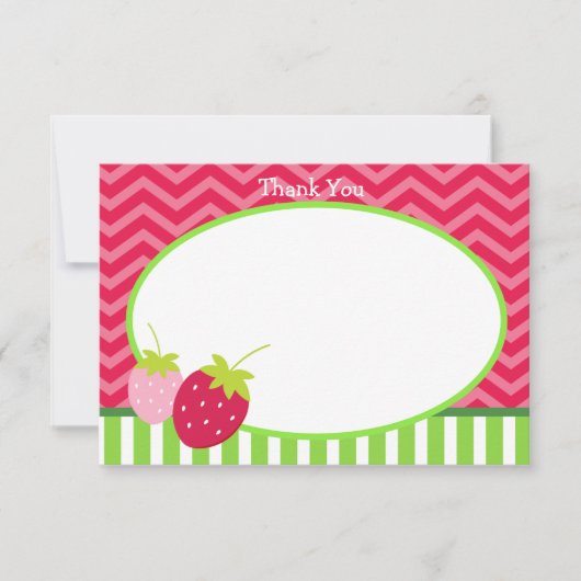 Cartes de Merci de fraise (Devant)