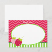 Cartes de Merci de fraise (Devant / Derrière)