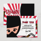 Cartes de Merci de guerrier de Ninja (Devant / Derrière)