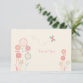 Cartes de Merci de journée de printemps (Debout devant)