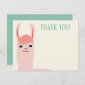 Cartes de Merci de lama (Devant / Derrière)