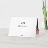 Cartes de Merci de mariage de corail et de marine (Dos)