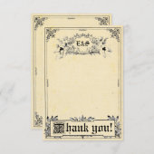 Cartes de Merci de mariage de livre de contes de (Devant / Derrière)