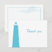 Cartes de merci de mariage de phare (Devant / Derrière)