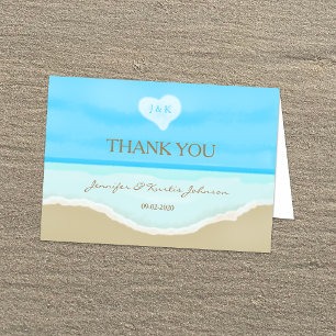 Cartes de Merci de mariage de plage