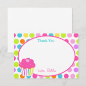 Cartes de Merci de petit gâteau (Devant / Derrière)