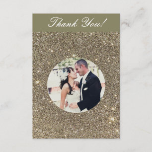 Cartes de Merci de photo de mariage d'étincelle