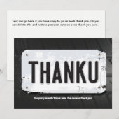 Cartes de Merci de plaque minéralogique de garçon (Devant / Derrière)